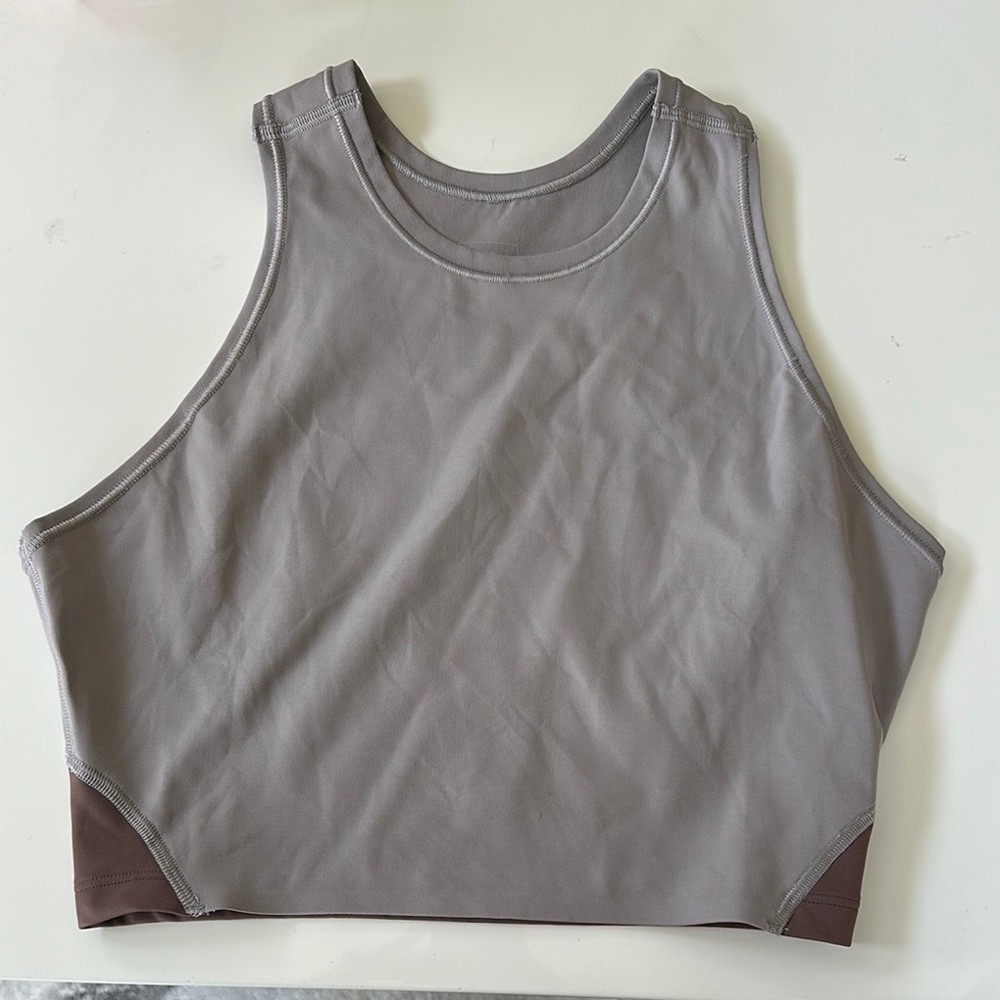 On Running Gray and Brown Tank Top